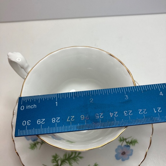 RICHMOND China, England - BLUE POPPY Pattern - CUP & SAUCER Set - Gold trim - Picture 10 of 10